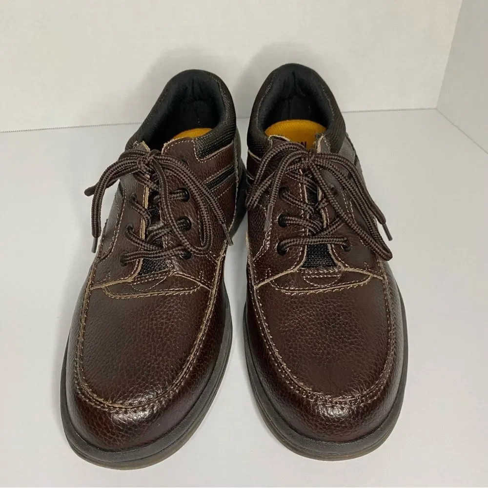 Earth Spirit Brown Leather Dennis Lace Up Oxford Slip On Arch Support 9 Wide